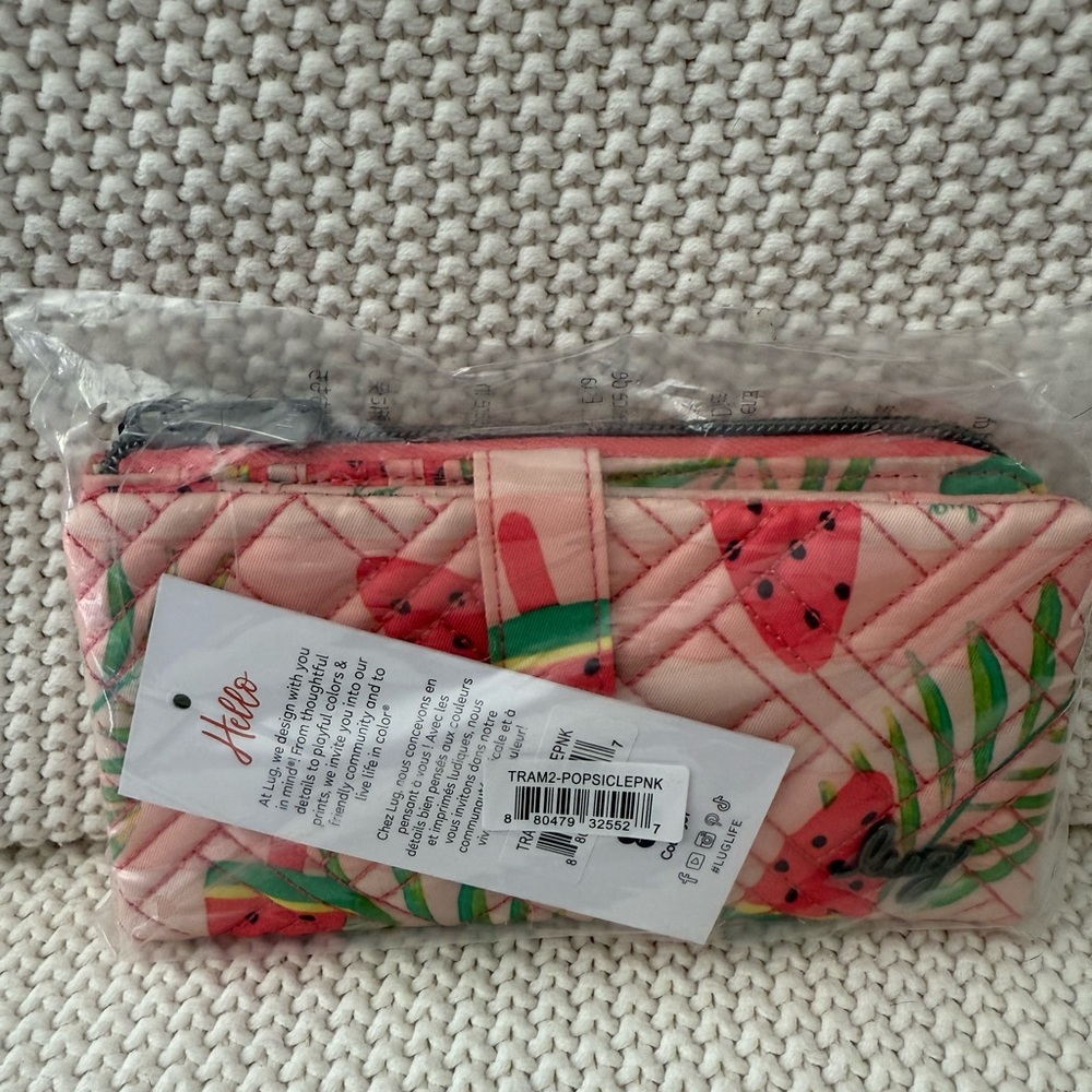 Lug Tram wallet.  Popsicle pink. NWT.